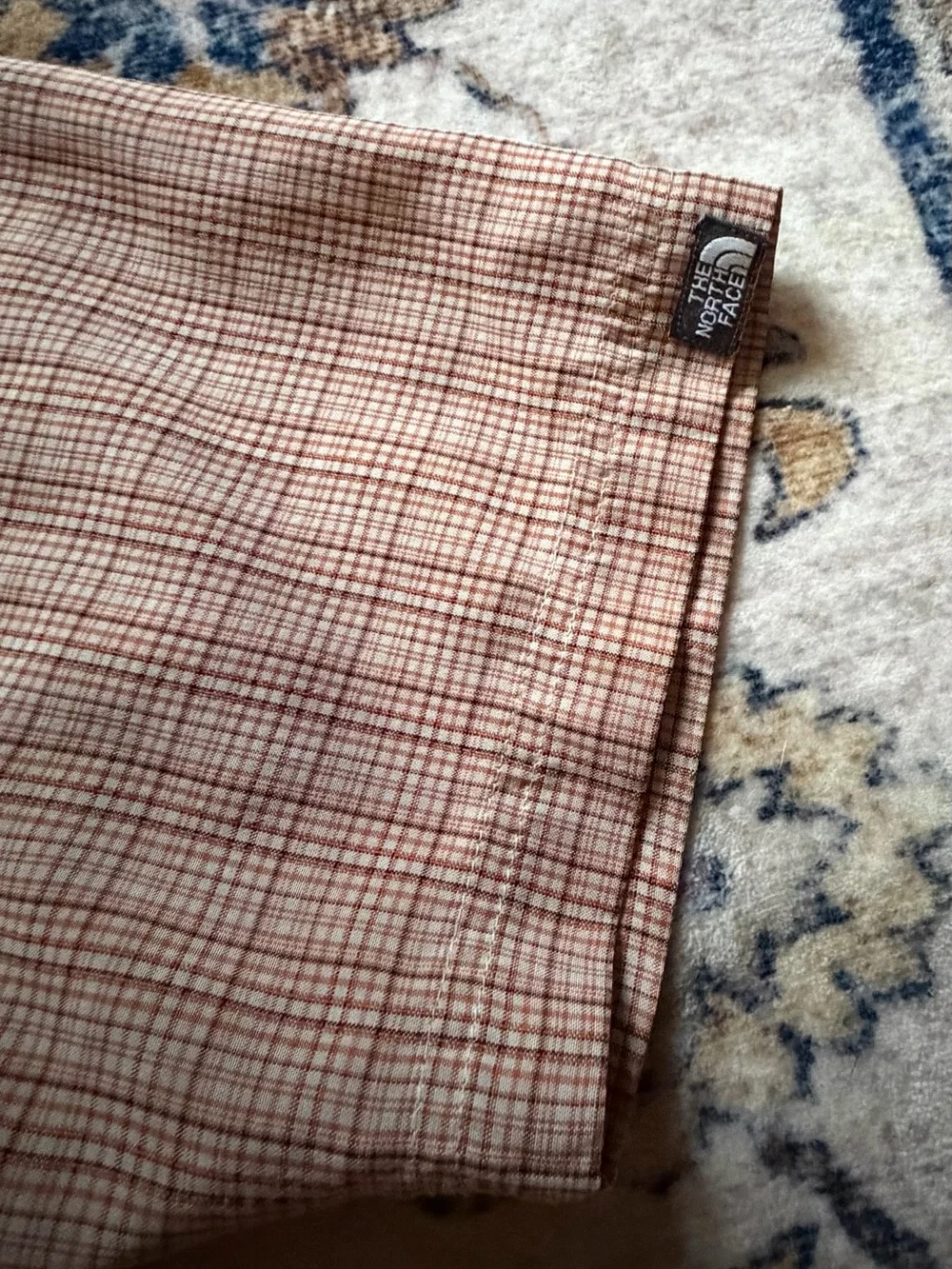 The North Face Men's Short-Sleeve Plaid Button-Down — Tan/Brown